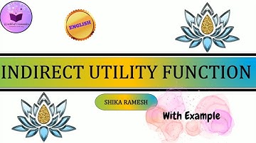 Indirect Utility Function