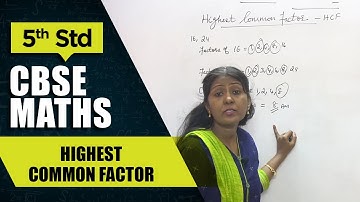 5th Std CBSE Maths Syllabus | Highest common factor | CBSE Maths Part-36