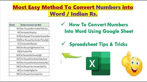 How to Convert Number to Word in Excel using Google Sheets