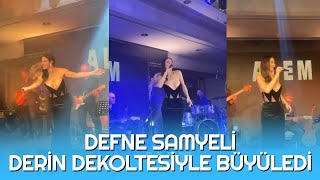 Defne Samyeli, derin dekoltesi ve güzel sesiyle izleyicileri büyüledi Resimi