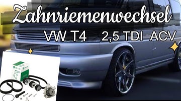 VW T4 Zahnriemenwechsel 2,5 TDI ACV (VW T4 Timing Belt Replacement 2.5 TDI ACV)