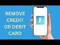 How To Remove Credit Or Debit Card From Fortnite