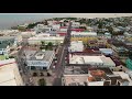 Belize City Downtown at Sunset - Drone Aerial View