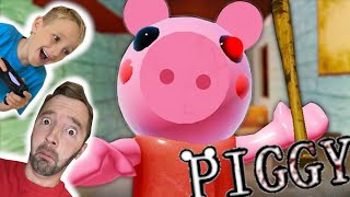 FATHER SON VIDEO GAME TIME! /Roblox Piggy
