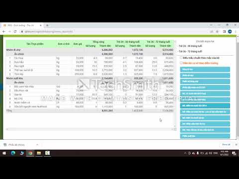 Hướng dẫn s/d chức năng " Biểu mẫu thống kê" trên phần mềm "Bán trú - Tính ăn" - Vietec., Corp
