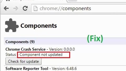 Chrome Component not updated fix (chrome://components)