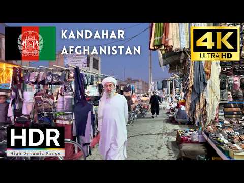 🇦🇫Afghanistan 4k walk - Kandahar 4K Night Walking Tour｜4K 60fps