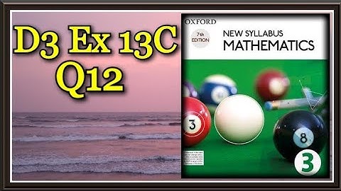 Q12 || Ex 13C || D3 || Geometrical properties of a Circle || NSM 7th edition