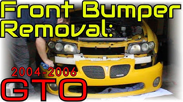 How to Remove a GTO Front Bumper • Cars Simplified Quick Tips