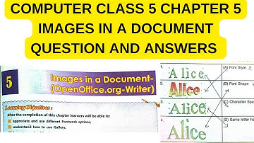 DAV CLASS 5 COMPUTER CHAPTER 5 IMAGES IN A DOCUMENT QUESTION ANSWER BY ASIF SIR