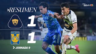 PUMAS 1-1 TIGRES J9 AP25 | Empate con penal DRAMÁTICO en CU