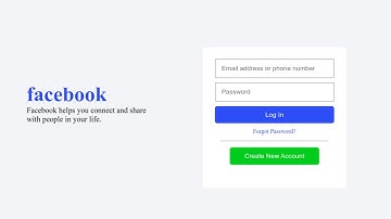 Responsive Facebook Login Page (HTML & CSS)