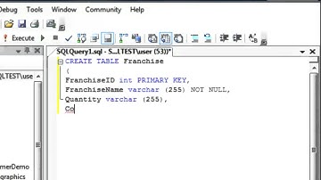 Create a simple SQL table: SQL Training by SQLSteps