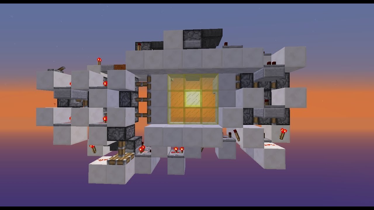 3x3 Sliding Glass Door Tutorial Minecraft 1 8 Youtube