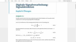 DSV Übungen Kapitel 6 (Signaldetektion)