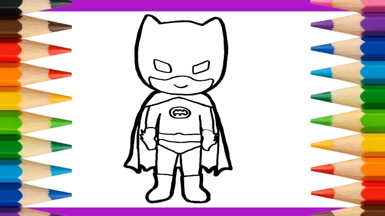 How to Draw Cute Batman Step by Step | Easy Batman Drawing for Kids