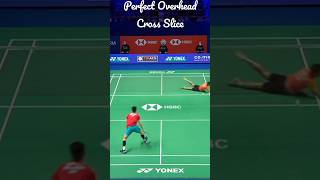 Perfect Overhead Corss Slice Funny Reaction Of LZJ #badminton #viral #shortsfeed #shot