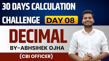 DAY 08 I 30 DAYS CALCULATION CHALLENGE II BASIC BUILDING I Abhishek Ojha Maths #ssc #cgl2024