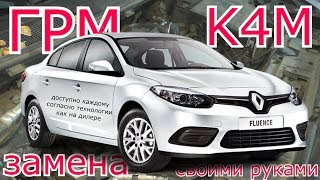 Замена ремня ГРМ 16 клапанов K4M Рено Флюенс, Меган и другие