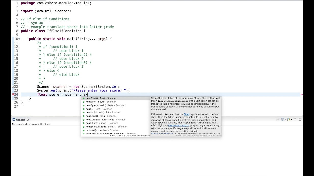 Java Tutorial: If Else If Conditions - YouTube