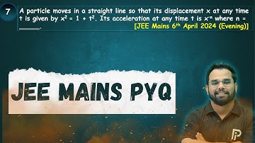 A particle moves in a straight line so that its displacement x at any time t is given by ..