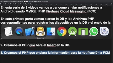 Notificaciones MySQL PHP FCM Android Studio Parte 1
