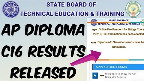 AP Diploma C16 Results Released//AP Diploma C16 Training Results 2nd Batch Results Released