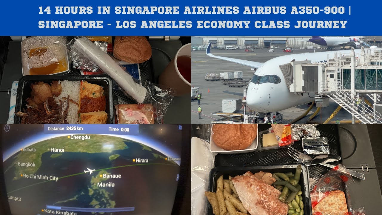 14 Hours In SINGAPORE AIRLINES Airbus A350 900 Economy Class 