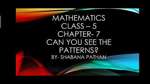 Sub:Math, Class-5 chapter 7.