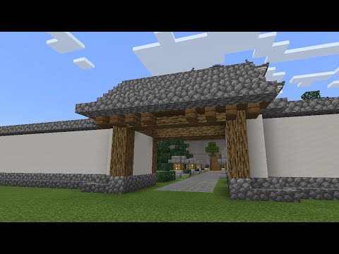 マインクラフトpe 和風の門を作ってみた Youtube