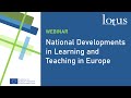 Eua webinar national developments in learning and teaching in europe