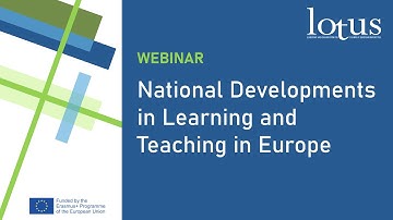 EUA Webinar: National developments in learning and teaching in Europe