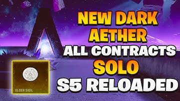 NEW MWZ Dark AETHER Elder SIGIL SOLO Walkthrough  EVERY CONTRACT | SEASON 5 Reloaded MW3 Zombies