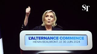 France election: Marine Le Pen's far-right National Rally wins first round