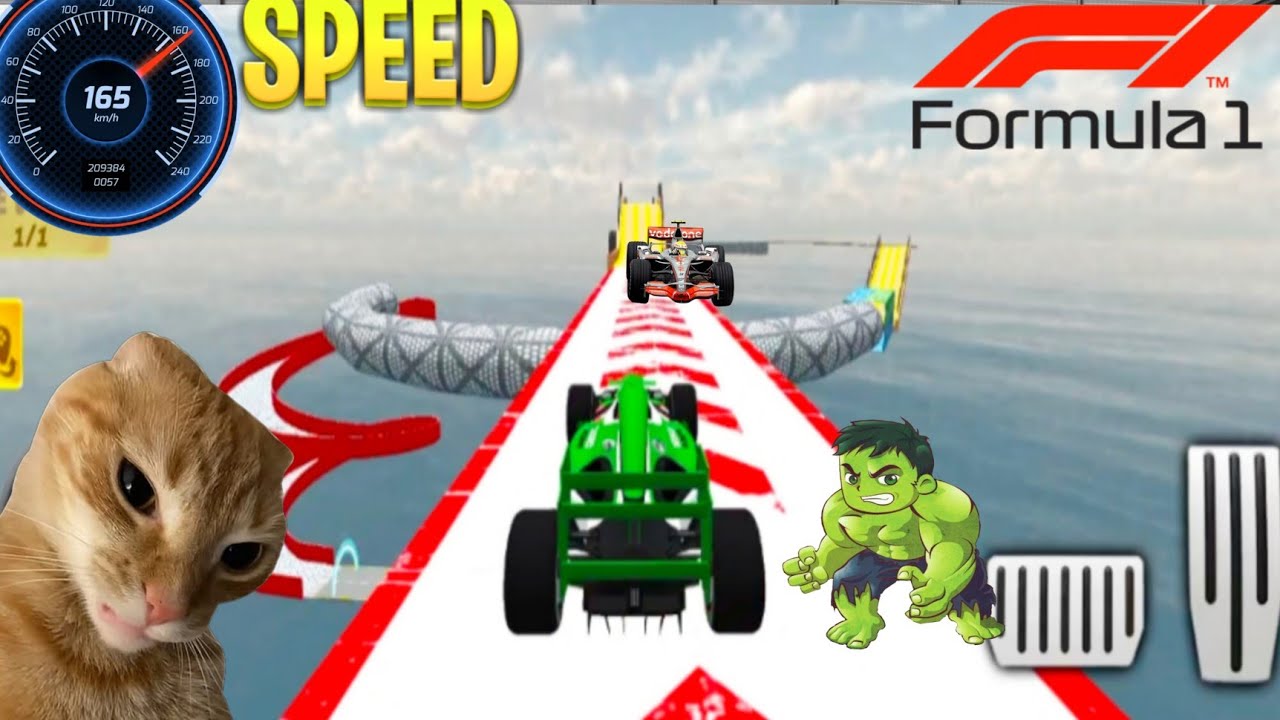 Formula car racing simulator/ crazy car stunt/ megha ramp/  android gameplay
