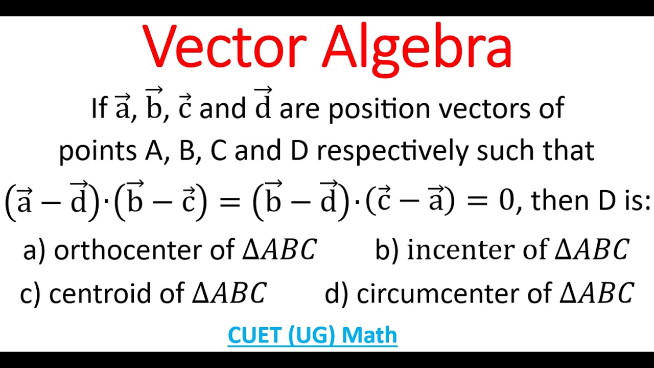 Analyzing Given Position Vectors For Triangle ABC