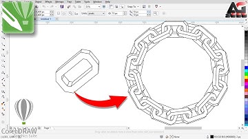 3D Chain Circle Logo Design in CorelDraw | Corel Draw Tutorial