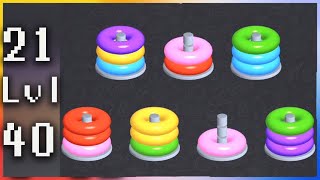 Hoop Stack - Gameplay Walkthrough - Levels 21-40