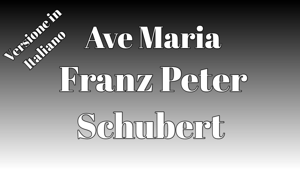 Ave Maria di Schubert /Celine Dion (versione italiano) - YouTube