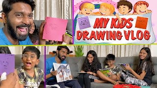 My Kids Drawing Vlog ‍‍ | Family Vlog | Mr Makapa