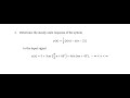 How to find the steady-state response of a system