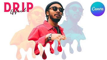 how to create dripping effect in canva