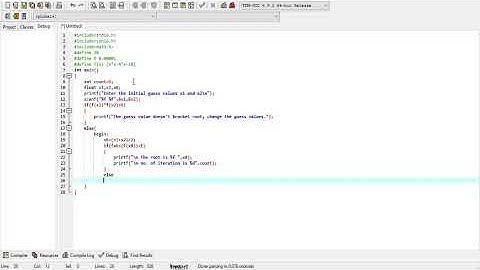 C programming implementation of Bisection Method