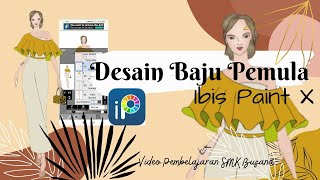 Simple Clothing Design Tutorial with Ibis Paint X || Fashion Design Vocational School Learning Video screenshot 4