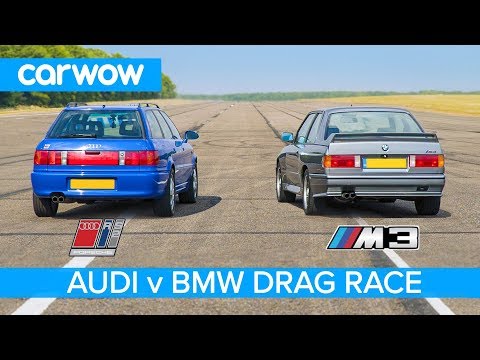 BMW E30 M3 vs Audi RS2 - DRAG & ROLLING RACE and REVIEW