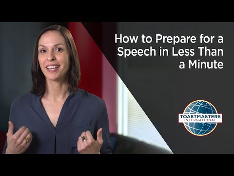 How To Prepare For A Speech In Less Than A Minute