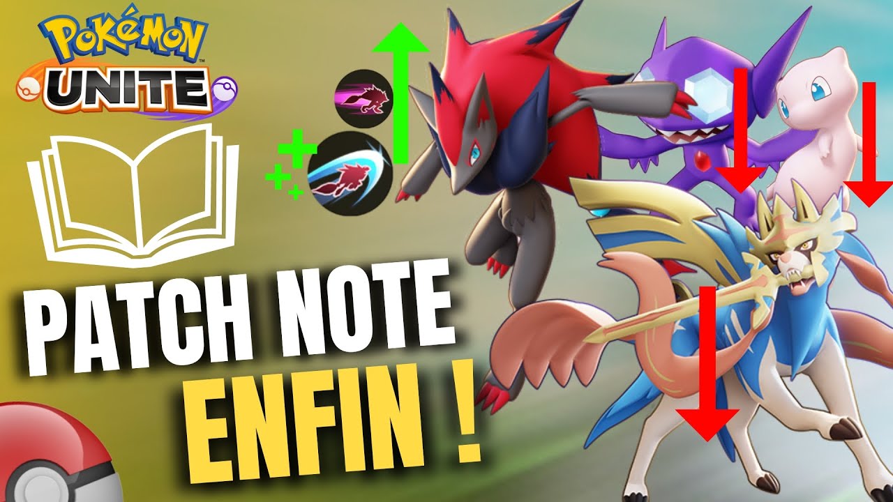 ENFIN... ZACIAN NERF, détails du PATCH NOTE SUR POKEMON UNITE (mais bon ...