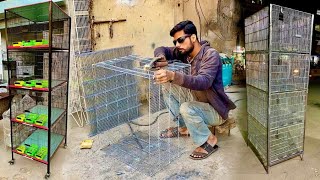 Iron House Of Pigeon 4 Partition Making || How To Make Cage For Birds Iron wires || Iron Bird Cage by Diy Craft Pk 36,073 views 1 year ago 16 minutes