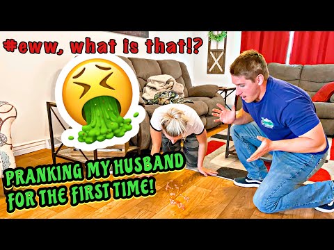 THROW UP PRANK ON HUSBAND My First Prank Ever Brice Larimer