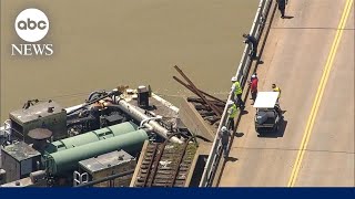 Small island's only road to mainland closed after barge hits bridge in Texas, causing oil spill